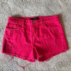 Pink J Brand cut off shorts